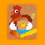Rompecabezas en 3 Capas - Gallina - Imagen 3